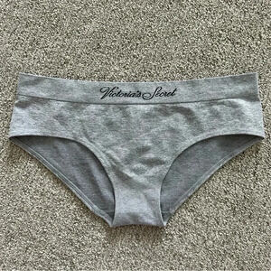 NEW Victoria’s Secret Grey Logo Hiphugger Hipster Panties‎ Size Large
